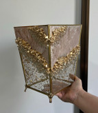 سطل زباله شیشهای طرح ابرباد و عاجی